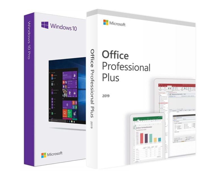 Pachet Windows 10 Pro + Office Pro Plus 2019, RETAIL, Licente digitale electronice