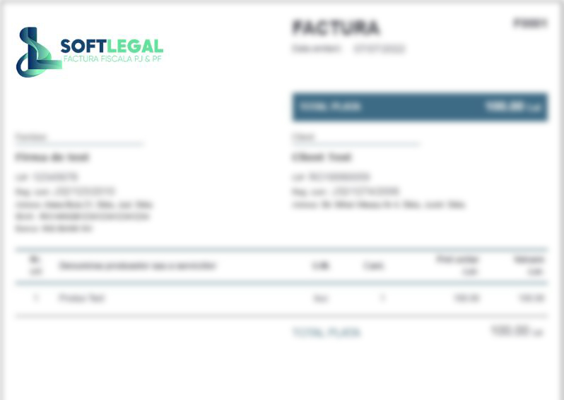 Factura SoftLegal.ro